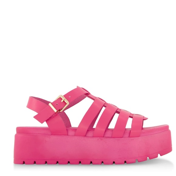 New Glamed Out Pink Platform Sandal - Picture 2 of 5